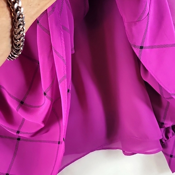 WORTHINGTON Sheer Long Sleeve Blouse Size L - Picture 6 of 11